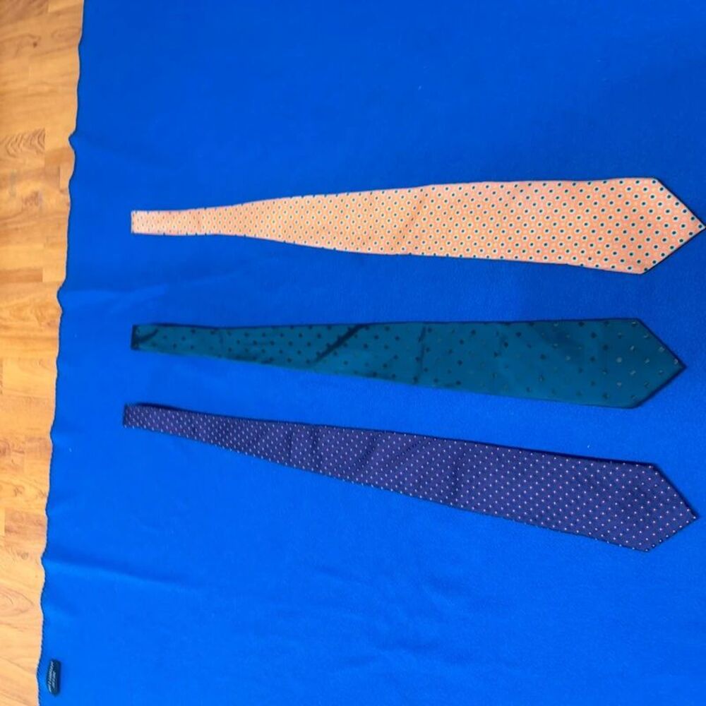 Skinny Polka Dot 3 Ties Trio - Orange, Black, Burgundy